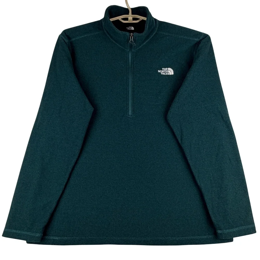 The North Face Quarter Zip Fleece Pullover Mens XXL Dark Green NF0A3YR1D7V